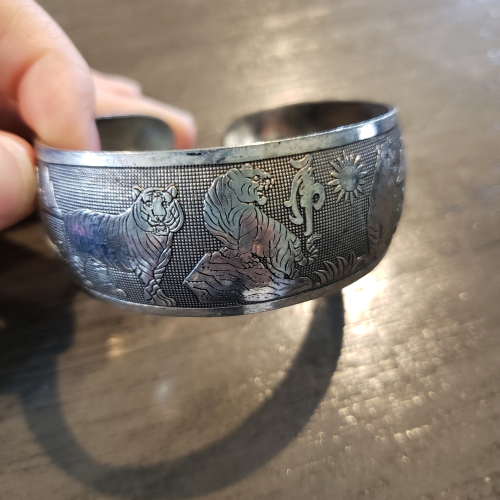 Antique Tiger Cuff Bracelet